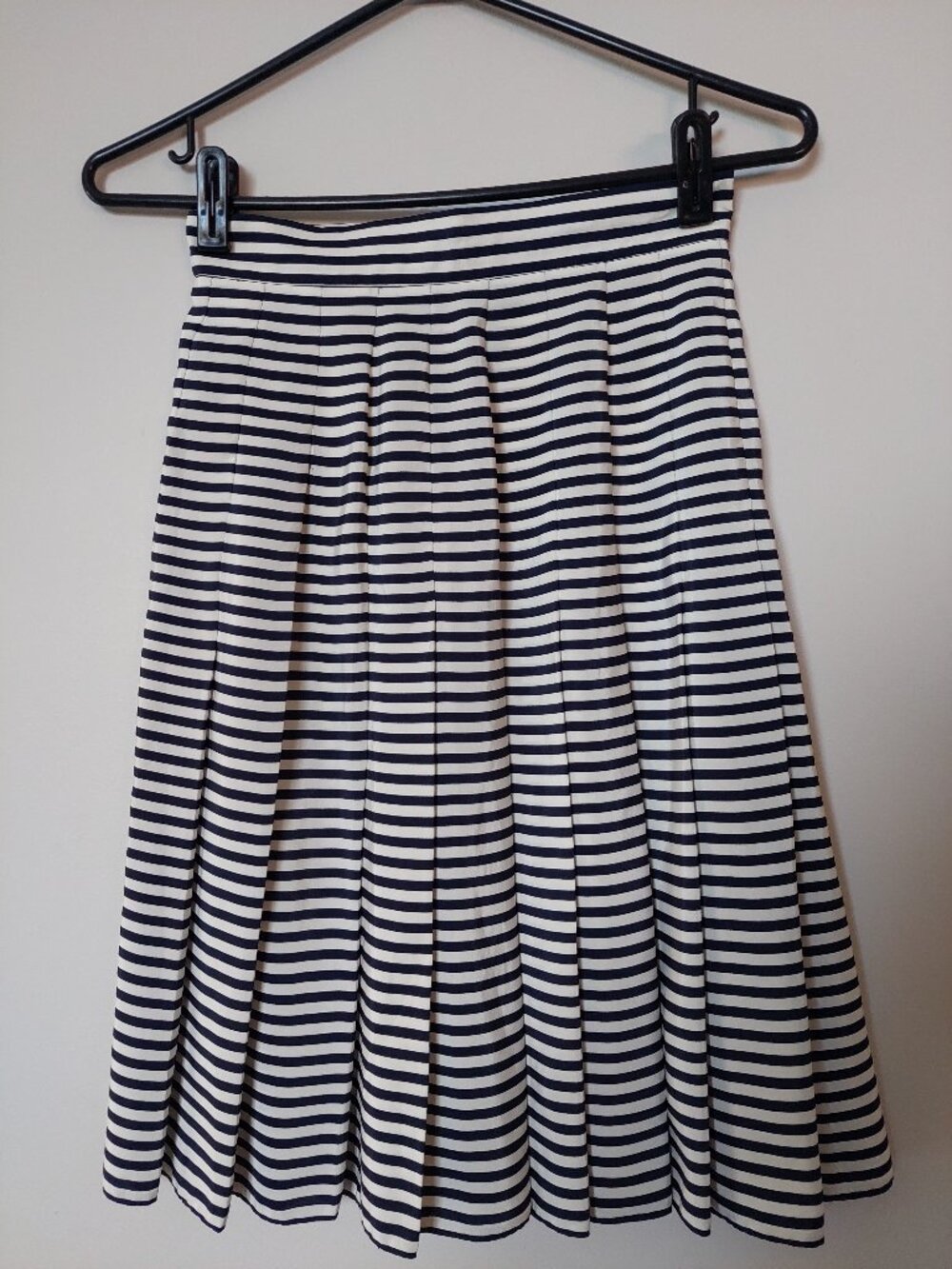 St. Michae Marks & Spencer Womens Pleated Skirt UK 8 US 4 Nautical Striped